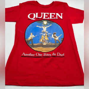 Queen Band T Shirt Official Merch Another One Bites the Dust Men Red Small